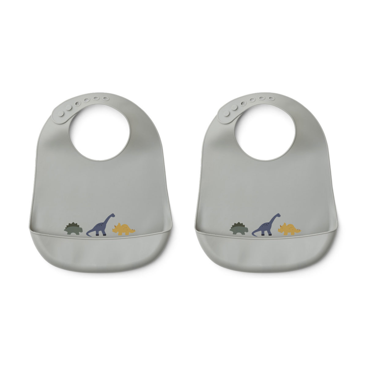 Liewood Tilda Silikon Lätzchen „Dino dove blue mix“, 2er Set