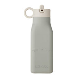 Liewood Warren Trinkflasche „Cat dove blue“, Silikon, 350ml 01