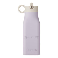 Liewood Warren Trinkflasche „Cat light lavender“, Silikon, 350ml 01