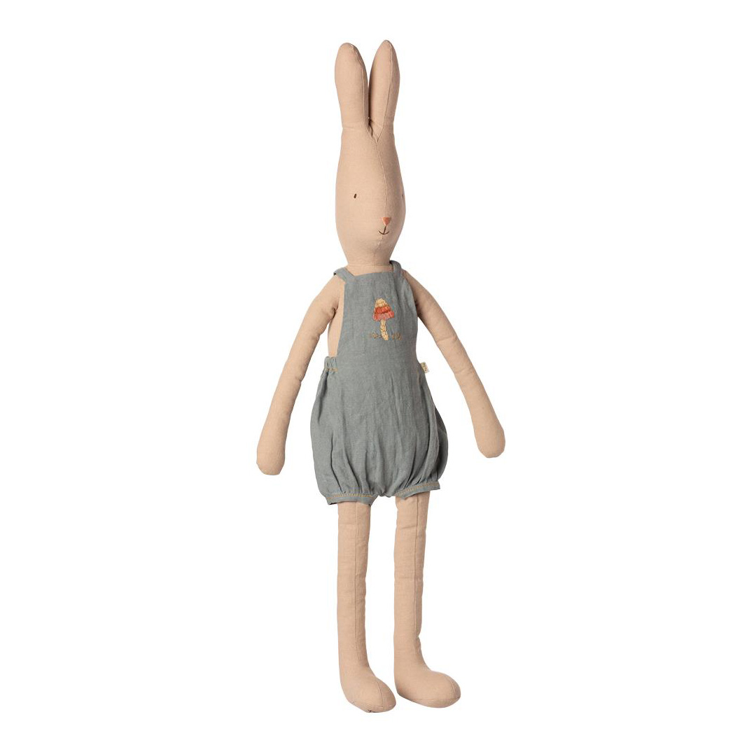 Maileg Hase mit Overall „Dusty Blue“, Gr. 5 - 75cm
