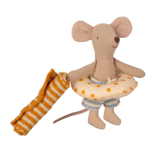 Maileg Little Brother Strandmaus mit Strandkabine 02