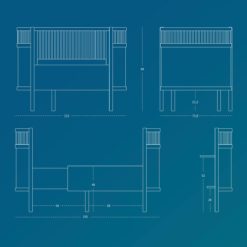 Sebra Bett weiß, Babybett & Juniorbett Maße