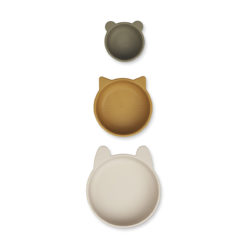 Liewood Eddie Snackschalen „Sandy khaki multi mix“, Silikon, 3er-Set 03