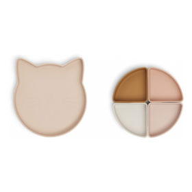 Liewood Arne Menüteller „Cat rose multi mix“, Silikon Kinderteller 02