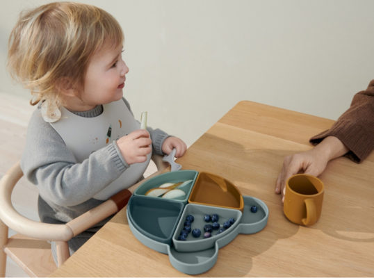 Liewood Arne Menüteller „Mr. Bear blue fog multi mix“, Silikon Kinderteller 04