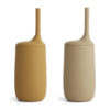 Liewood Dylan Trinkbecher „Golden caramel oat mix“, Silikon, 2er-Set 01