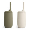 Liewood Dylan Trinkbecher „Khaki sandy mix“, Silikon, 2er-Set