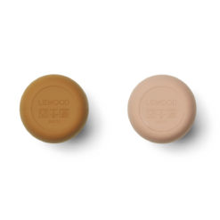 Liewood Dylan Trinkbecher „Mustard : dark rose mix“, Silikon, 2er-Set unten