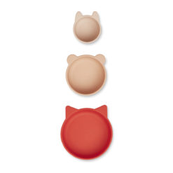 DELISTED Liewood Eddie Snackschalen „Apple red / rose multi mix“, Silikon, 3er-Set – Bild 3