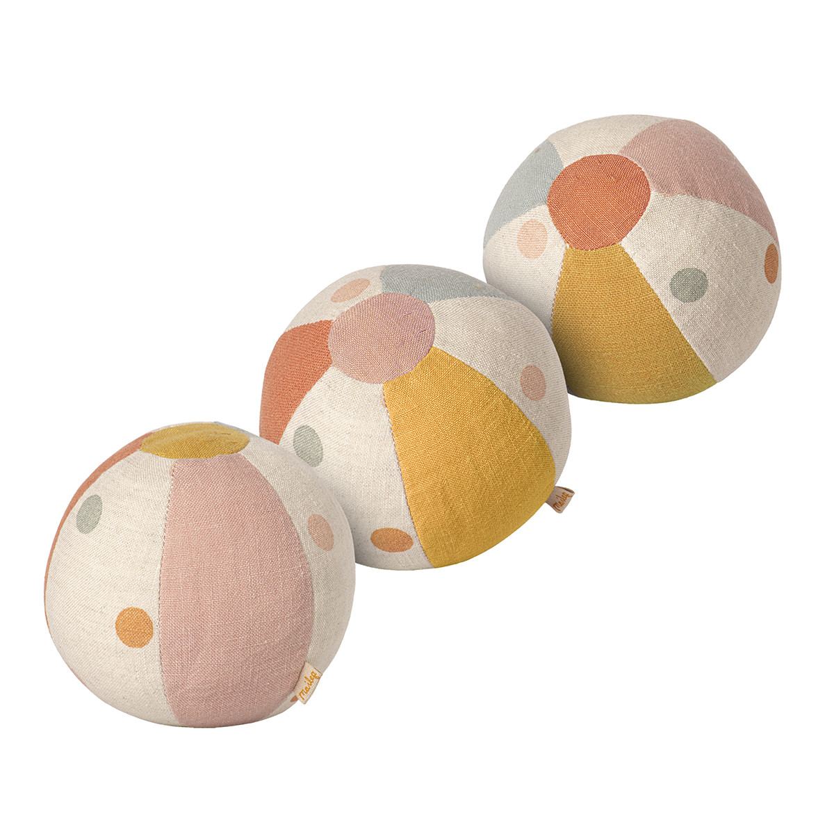 Maileg Stoffball-Set mit Glöckchen im Inneren, 3er-Set, ø 9cm 01