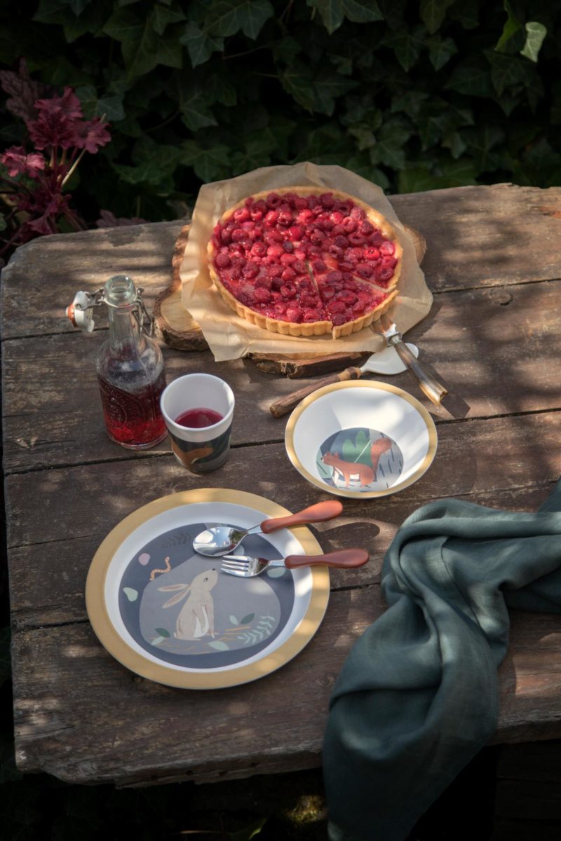 Sebra Melamin Geschirr-Set, 5-teilig, Nightfall „moonlight gold“ Mood