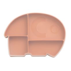 Sebra Silikon Teller mit Deckel, Fanto der Elefant „Toasted Orange“