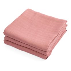 Sebra Spucktücher „blossom pink“, 3er Set, 75x75cm