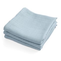 Sebra Spucktücher „powder blue“, 3er Set, 75x75cm