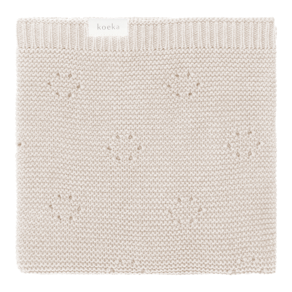 koeka Babydecke Toujours, Strickdecke, warm white, 75x90cm 01