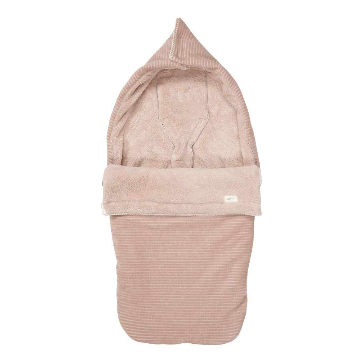 koeka Buggy Fußsack Vik, Plüsch, grey pink 01