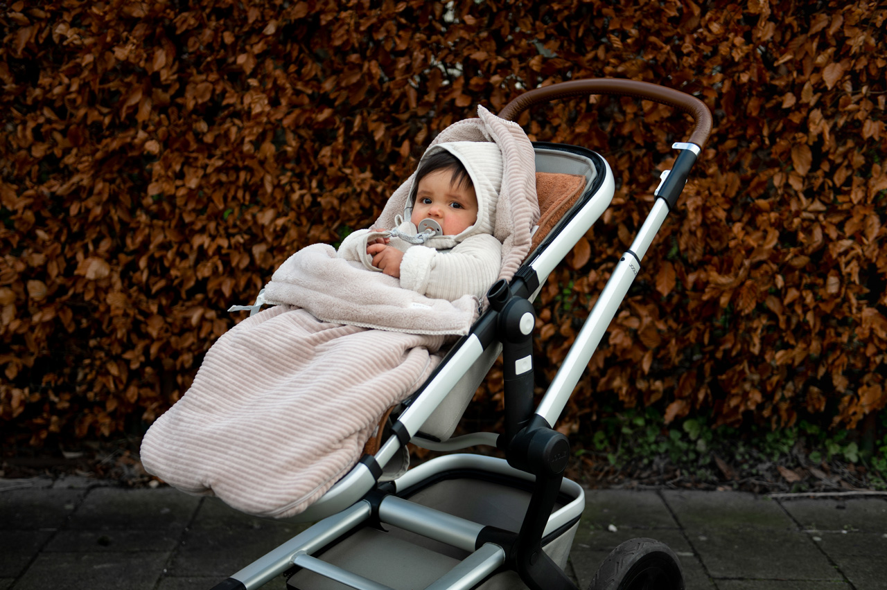 koeka Buggy Fußsack Vik, Plüsch, grey pink – Bild 3