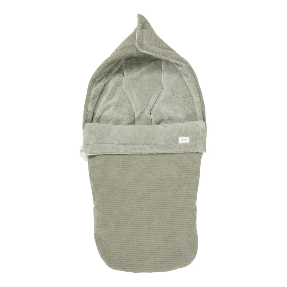 koeka Buggy Fußsack Vik, Plüsch, shadow green 01
