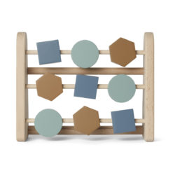 Liewood Astrid Abakus „Geometric blue multi mix“, Buchenholz 01