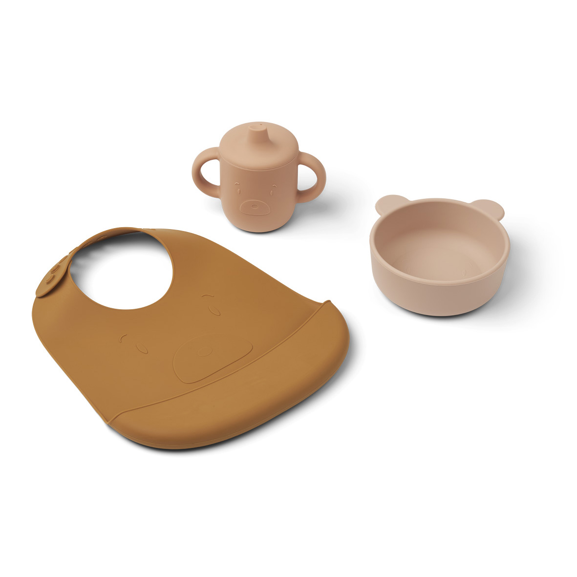 Liewood Connor Baby Essgeschirr-Set „Mr. Bear rose multi mix“ aus Silikon, 3er-Set