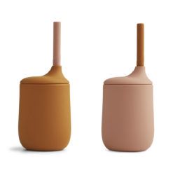 Liewood Ellis Trinkbecher „Dark rose : mustard mix“ aus Silikon, 2er-Set 01