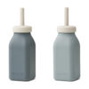 Liewood Erika Milchshake Flasche „Blue mix“ 230ml, 2er-Set, Silikon 01