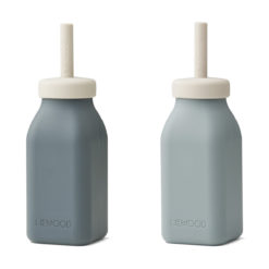 Liewood Erika Milchshake Flasche „Blue mix“ 230ml, 2er-Set, Silikon 01