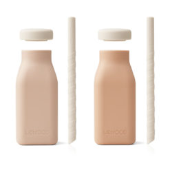 Liewood Erika Milchshake Flasche „Rose mix“ 230ml, 2er-Set, Silikon 02