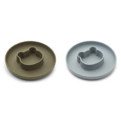 Liewood Gordon 2-in-1 Kinderteller mit Schalen „Mr. Bear blue fog : khaki mix“ 02