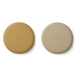 Liewood Gordon 2-in-1 Kinderteller mit Schalen „Mr. Bear golden caramel : oat mix“, Silikon 02