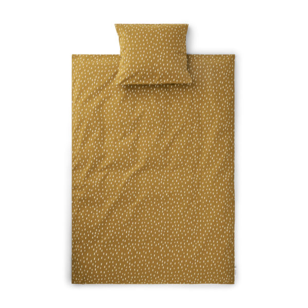 Liewood Junior-Bettwäsche Ingeborg „Graphic stroke : golden caramel“ 02
