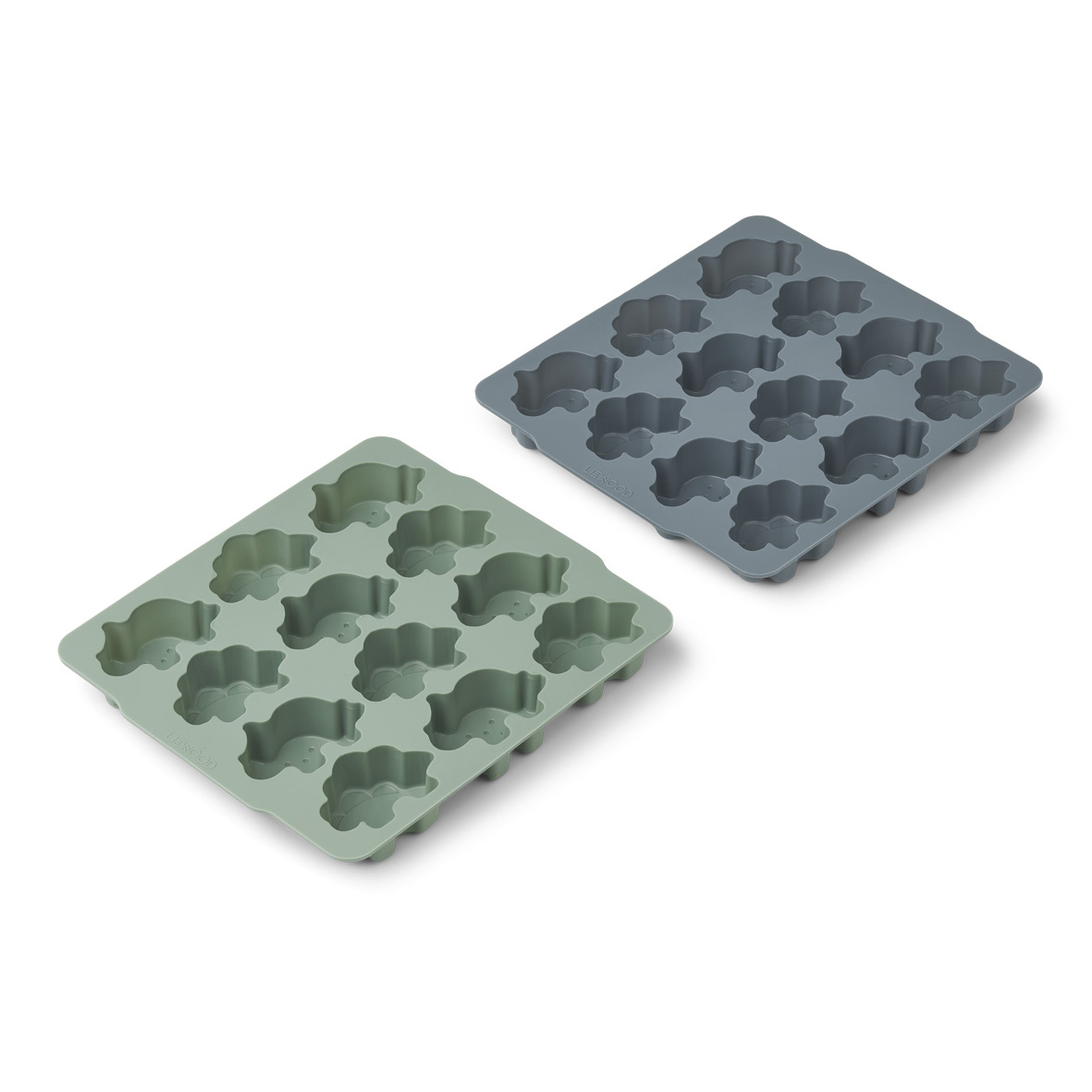 Liewood Sonny Eiswürfelformen „Peppermint / whale blue mix“, 2er-Set, Silikon
