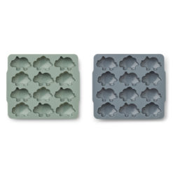 Liewood Sonny Eiswürfelformen „Peppermint / whale blue mix“, 2er-Set, Silikon