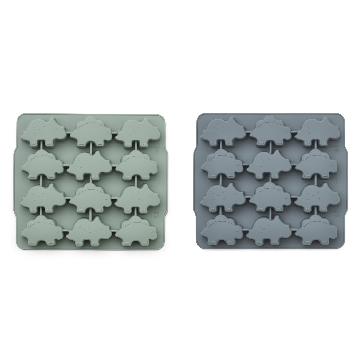 Liewood Sonny Eiswürfelformen „Peppermint / whale blue mix“, 2er-Set, Silikon