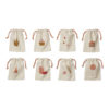 Liewood Stoffbeutel Darcey „Birthday multi mix“, Geschenkverpackung, 8er-Set, 12x18cm