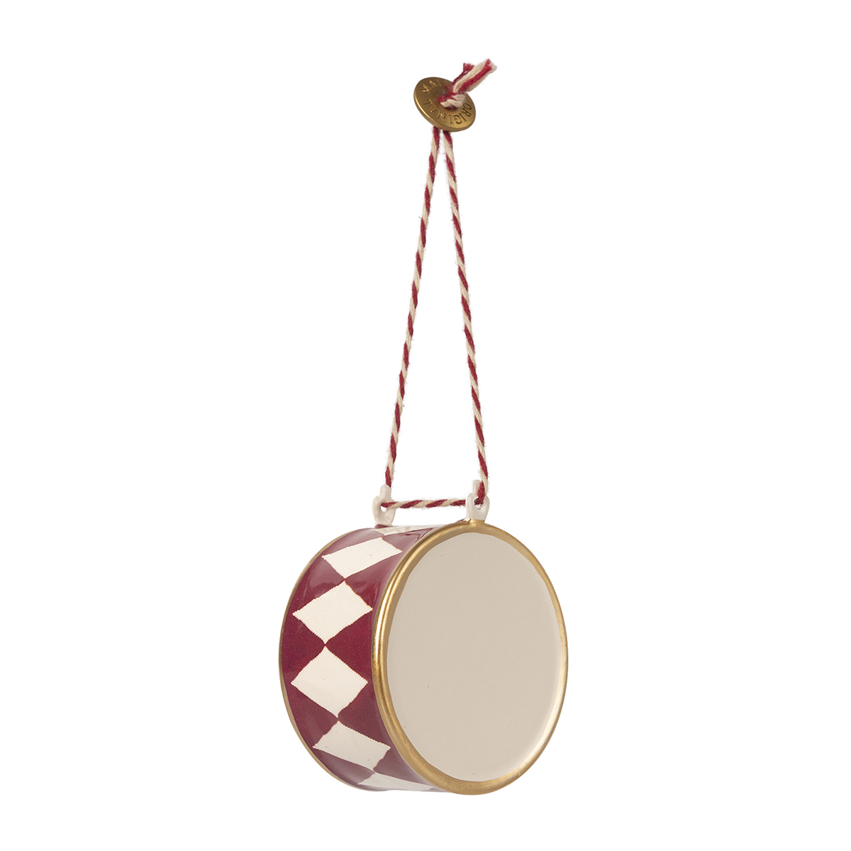 Maileg Weihnachtsbaumschmuck „Metall Trommel rot“ 5cm