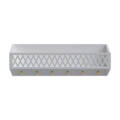 Cam Cam Regal Harlekin „Classic Grey“, mit Kleiderhaken, 75x20cm, FSC-Mix 01