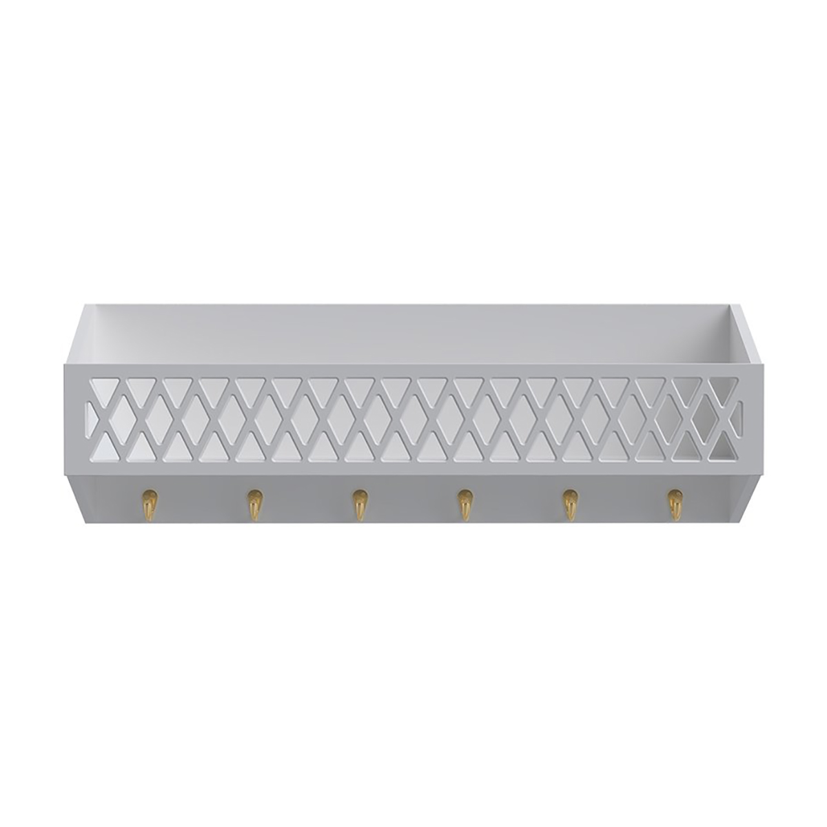 Cam Cam Regal Harlekin „Classic Grey“, mit Kleiderhaken, 75x20cm, FSC-Mix 01