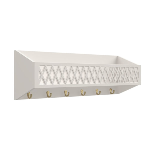 Cam Cam Regal Harlekin „Light Sand“, mit Kleiderhaken, 75x20cm, FSC-Mix 02