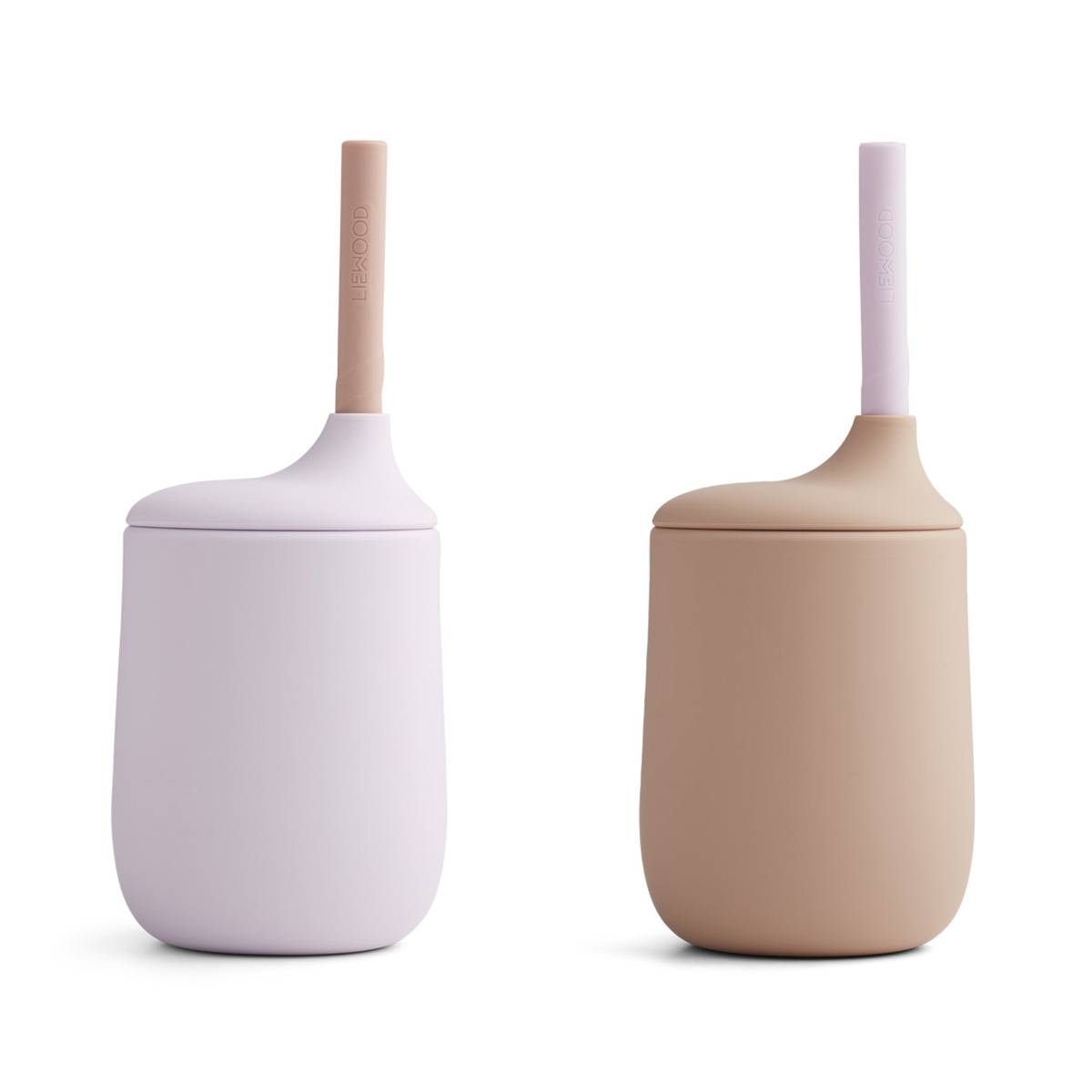 Liewood Ellis Trinkbecher „Light lavender rose mix“ aus Silikon, 2er-Set 01
