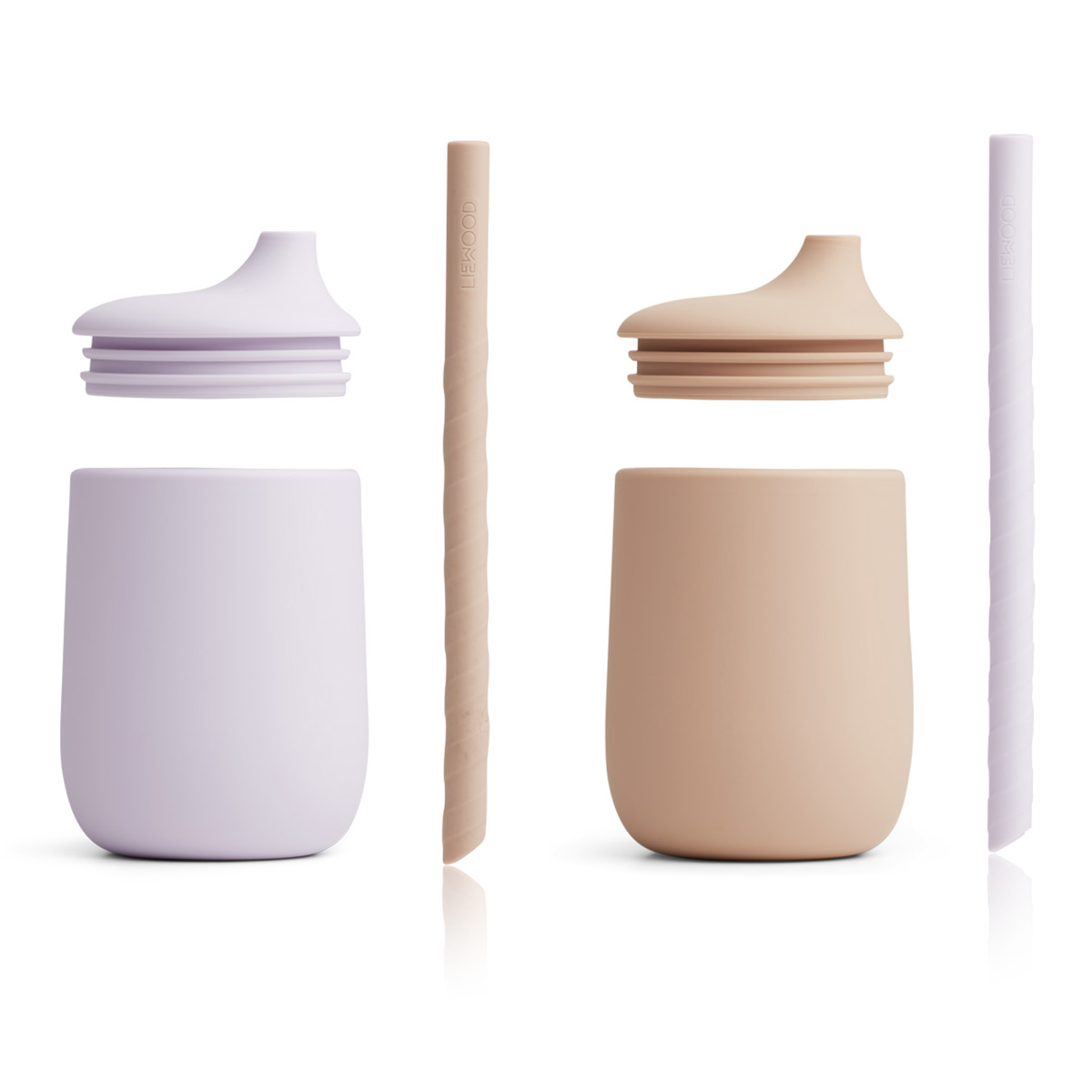 Liewood Ellis Trinkbecher „Light lavender rose mix“ aus Silikon, 2er-Set – Bild 2