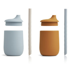 Liewood Ellis Trinkbecher „Mustard : sea blue mix“ aus Silikon, 2er-Set 02