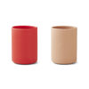 Liewood Ethan Becher „Apple red : tuscany rose mix“ aus Silikon 01