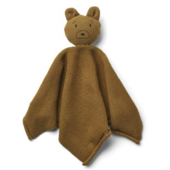 Liewood Milo Schmusetuch „Mr. Bear golden caramel“, gestrickt
