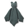 Liewood Milo Schmusetuch „Mr. Bear whale blue“, gestrickt 01