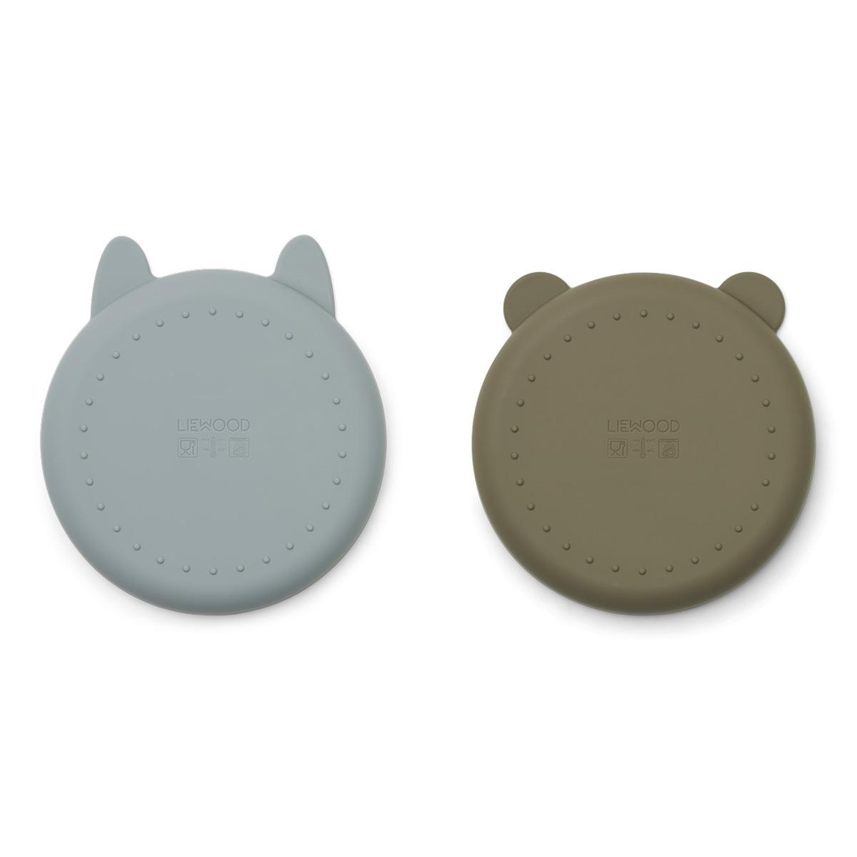 DELISTED Liewood Olivia Teller „Blue fog / khaki mix“ aus Silikon, 2er-Set – Bild 2