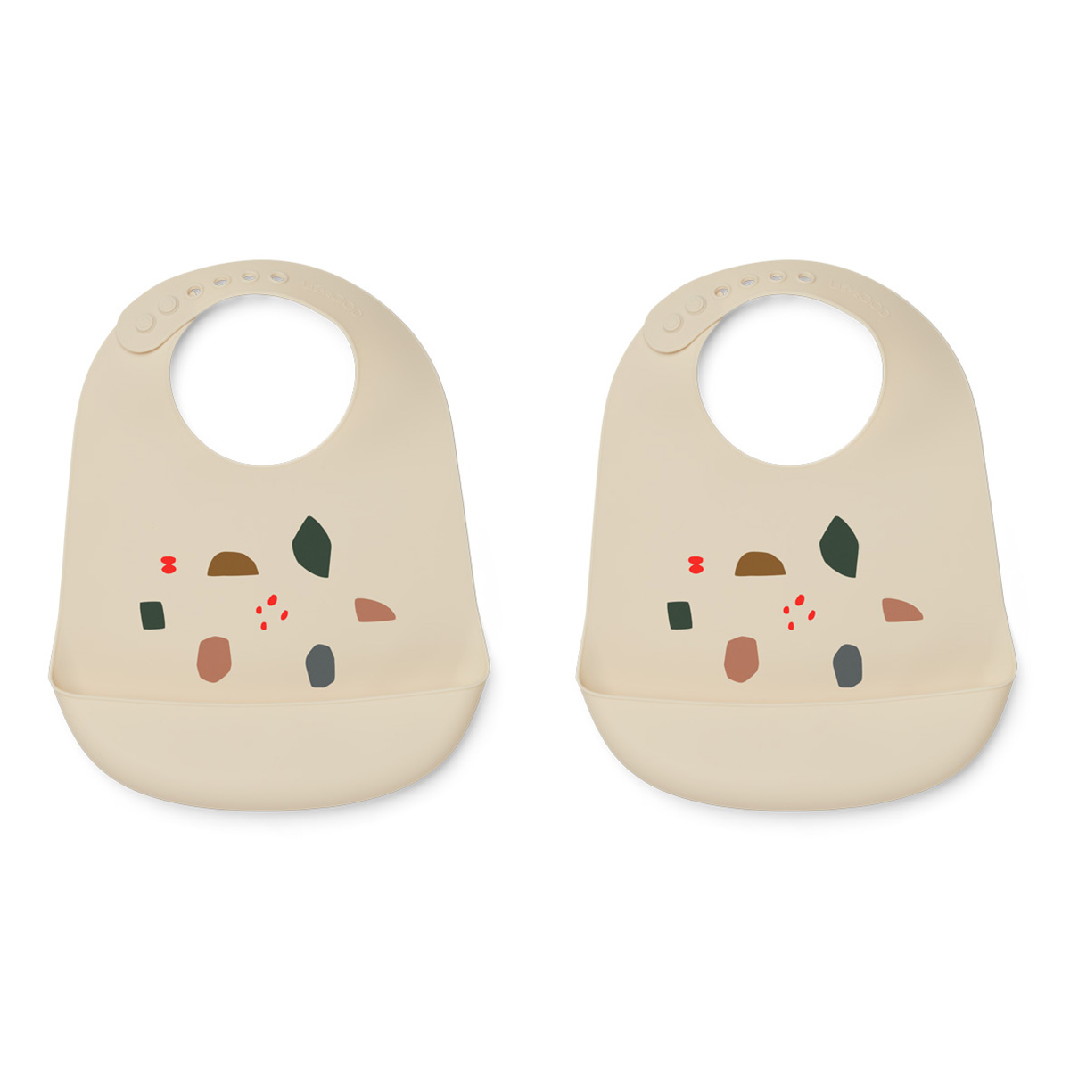 Liewood Tilda Silikon Lätzchen „Geometric multi mix“, 2er Set 01