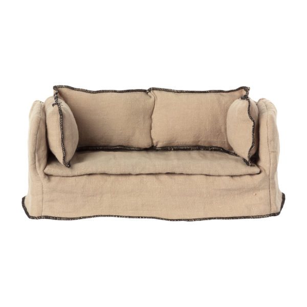 Maileg Miniatur Sofa, FSC-Holz und Leinen, 11x22cm 01