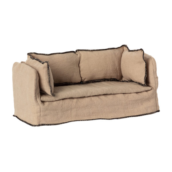 Maileg Miniatur Sofa, FSC-Holz und Leinen, 11x22cm 02