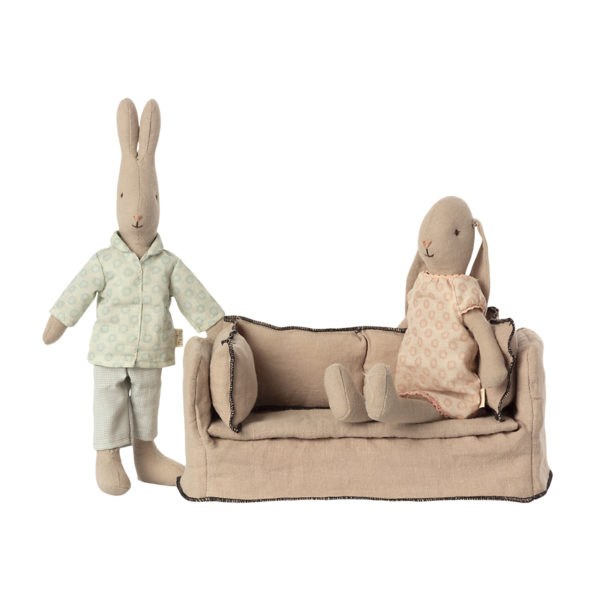 Maileg Miniatur Sofa, FSC-Holz und Leinen, 11x22cm 03